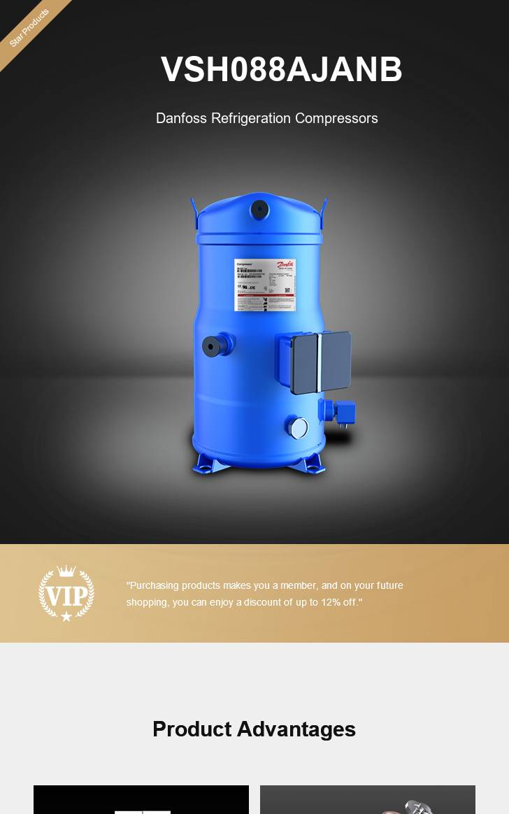 Danfoss Compressor VSH088AJANB, technical parameters pdf, structure diagram